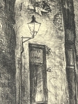 Guillaume Corneille - Little street in Paris, first lithography by Corneille, 1943