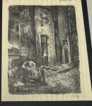 Guillaume Corneille - Petite rue dans Paris, premire lithographie de Corneille, 1943