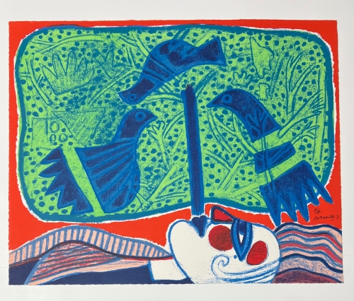 Guillaume Corneille - L'arbre  oiseaux, 1985