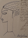 Amadeo Modigliani - inkt tekening