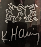 Keith Haring  - drawing on poster