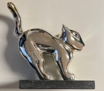 Guillaume Corneille - Silver-plated bronze sculpture The Little Cat