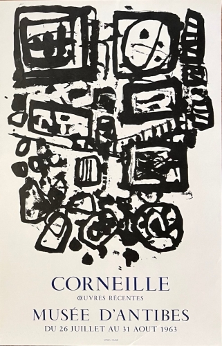 Guillaume Corneille - Affiche Lithographique, Antibes, 1963