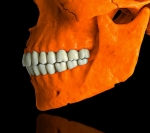MR Strange Gitard - Skull in Orange
