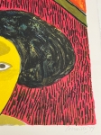 Guillaume Corneille - Lithographie signe : Le Tournesol, Hommage  Van Gogh