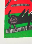 Guillaume Corneille - Lithographie signe : Mmoire de cuba et le chat noir