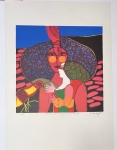 Guillaume Corneille - Signed lithograph: Imaginary portrait of Dora, 1978