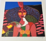 Guillaume Corneille - Signed lithograph: Imaginary portrait of Dora, 1978